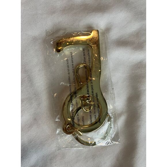NWT Lilly Pulitzer RARE Gold Contactless No Touch Door Opener Keychain or Gift - Picture 3 of 8